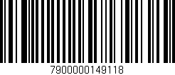 Código de barras (EAN, GTIN, SKU, ISBN): '7900000149118'