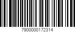 Código de barras (EAN, GTIN, SKU, ISBN): '7900000172314'