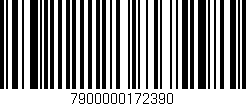 Código de barras (EAN, GTIN, SKU, ISBN): '7900000172390'