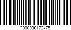 Código de barras (EAN, GTIN, SKU, ISBN): '7900000172475'