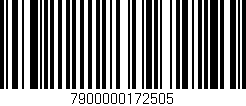 Código de barras (EAN, GTIN, SKU, ISBN): '7900000172505'