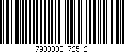 Código de barras (EAN, GTIN, SKU, ISBN): '7900000172512'