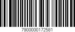 Código de barras (EAN, GTIN, SKU, ISBN): '7900000172581'