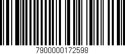 Código de barras (EAN, GTIN, SKU, ISBN): '7900000172598'