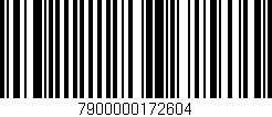 Código de barras (EAN, GTIN, SKU, ISBN): '7900000172604'