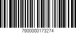 Código de barras (EAN, GTIN, SKU, ISBN): '7900000173274'
