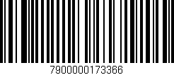 Código de barras (EAN, GTIN, SKU, ISBN): '7900000173366'