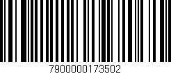 Código de barras (EAN, GTIN, SKU, ISBN): '7900000173502'