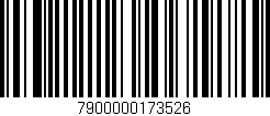 Código de barras (EAN, GTIN, SKU, ISBN): '7900000173526'