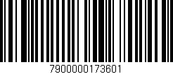 Código de barras (EAN, GTIN, SKU, ISBN): '7900000173601'