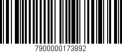 Código de barras (EAN, GTIN, SKU, ISBN): '7900000173892'