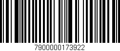 Código de barras (EAN, GTIN, SKU, ISBN): '7900000173922'