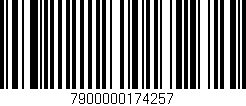 Código de barras (EAN, GTIN, SKU, ISBN): '7900000174257'