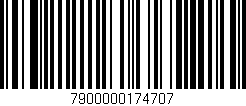 Código de barras (EAN, GTIN, SKU, ISBN): '7900000174707'