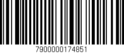 Código de barras (EAN, GTIN, SKU, ISBN): '7900000174851'