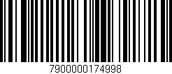 Código de barras (EAN, GTIN, SKU, ISBN): '7900000174998'