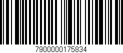 Código de barras (EAN, GTIN, SKU, ISBN): '7900000175834'