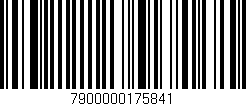 Código de barras (EAN, GTIN, SKU, ISBN): '7900000175841'