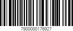 Código de barras (EAN, GTIN, SKU, ISBN): '7900000178927'