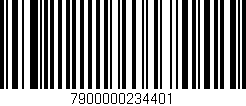 Código de barras (EAN, GTIN, SKU, ISBN): '7900000234401'
