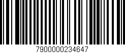 Código de barras (EAN, GTIN, SKU, ISBN): '7900000234647'