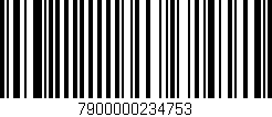 Código de barras (EAN, GTIN, SKU, ISBN): '7900000234753'