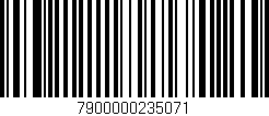 Código de barras (EAN, GTIN, SKU, ISBN): '7900000235071'