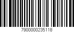 Código de barras (EAN, GTIN, SKU, ISBN): '7900000235118'