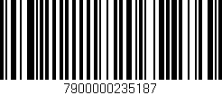 Código de barras (EAN, GTIN, SKU, ISBN): '7900000235187'