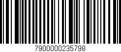 Código de barras (EAN, GTIN, SKU, ISBN): '7900000235798'