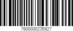 Código de barras (EAN, GTIN, SKU, ISBN): '7900000235927'