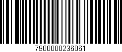 Código de barras (EAN, GTIN, SKU, ISBN): '7900000236061'
