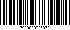 Código de barras (EAN, GTIN, SKU, ISBN): '7900000236078'
