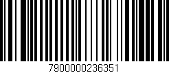 Código de barras (EAN, GTIN, SKU, ISBN): '7900000236351'