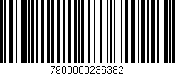 Código de barras (EAN, GTIN, SKU, ISBN): '7900000236382'