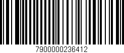 Código de barras (EAN, GTIN, SKU, ISBN): '7900000236412'