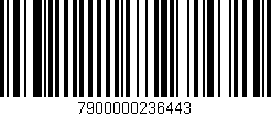 Código de barras (EAN, GTIN, SKU, ISBN): '7900000236443'