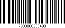 Código de barras (EAN, GTIN, SKU, ISBN): '7900000236498'