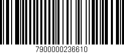 Código de barras (EAN, GTIN, SKU, ISBN): '7900000236610'