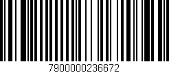 Código de barras (EAN, GTIN, SKU, ISBN): '7900000236672'