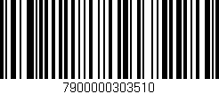Código de barras (EAN, GTIN, SKU, ISBN): '7900000303510'