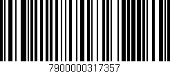 Código de barras (EAN, GTIN, SKU, ISBN): '7900000317357'