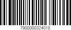 Código de barras (EAN, GTIN, SKU, ISBN): '7900000324010'