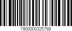 Código de barras (EAN, GTIN, SKU, ISBN): '7900000325789'