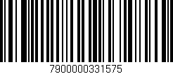 Código de barras (EAN, GTIN, SKU, ISBN): '7900000331575'