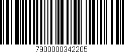 Código de barras (EAN, GTIN, SKU, ISBN): '7900000342205'