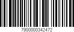 Código de barras (EAN, GTIN, SKU, ISBN): '7900000342472'