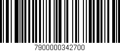 Código de barras (EAN, GTIN, SKU, ISBN): '7900000342700'