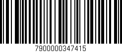 Código de barras (EAN, GTIN, SKU, ISBN): '7900000347415'