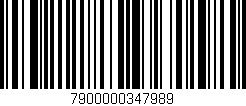 Código de barras (EAN, GTIN, SKU, ISBN): '7900000347989'